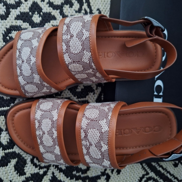 Coach Brown Men Sandals - Picture 1 of 4